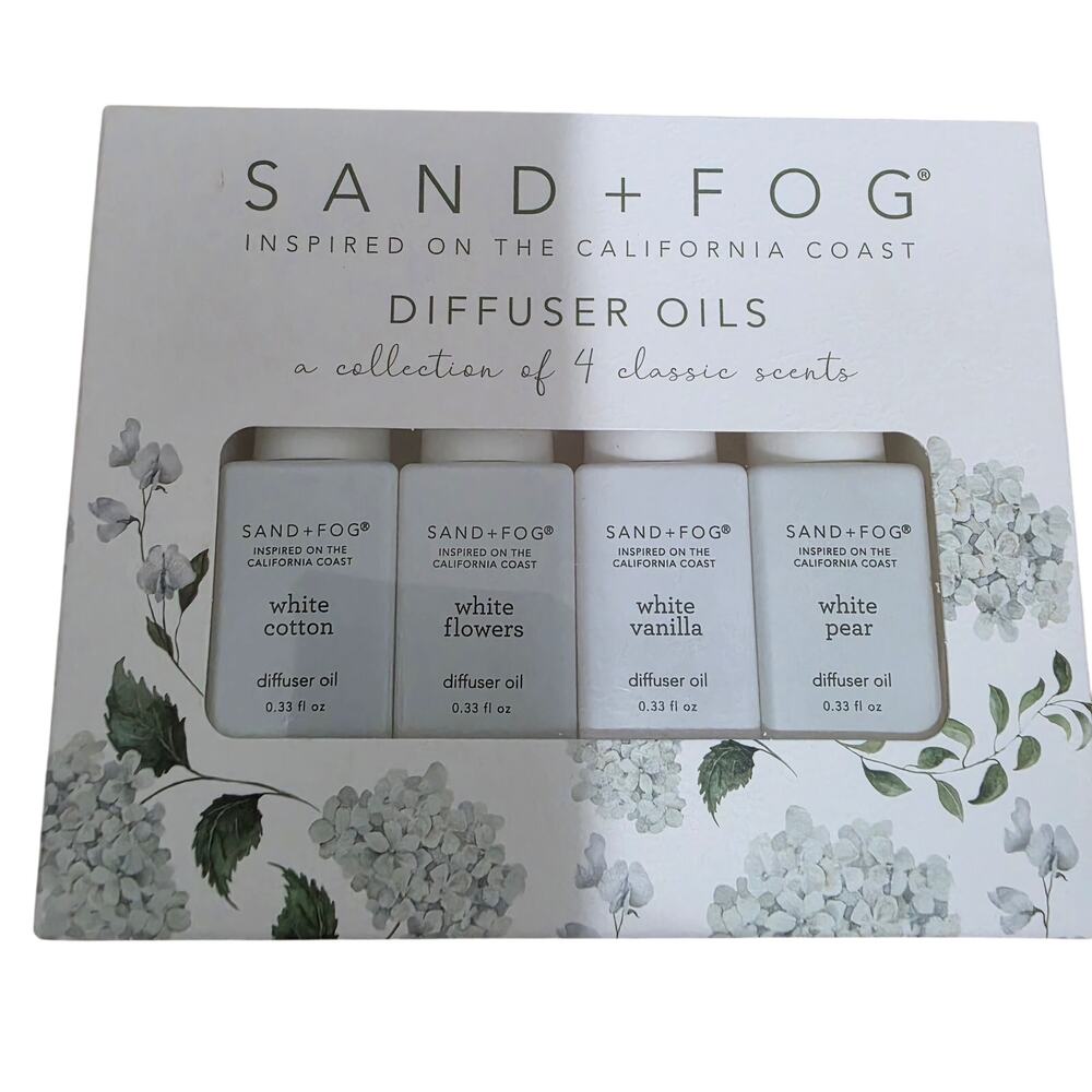 Sand + Fog Fragrance Diffuser Oil Set of four Inspired on the California Coast 1